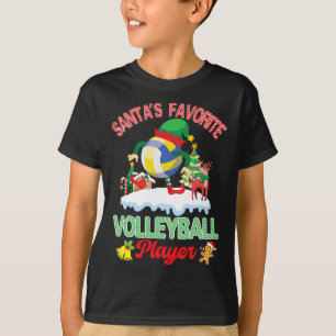 Camiseta El elfo de Navidad jugando al voleiba favorito de 
