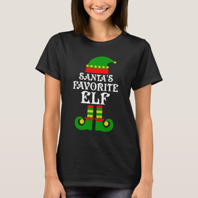 Camiseta El elfo favorito de Santa (Anverso)