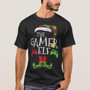 Camiseta El Elfo Gamer de Navidad Divertido para Familias