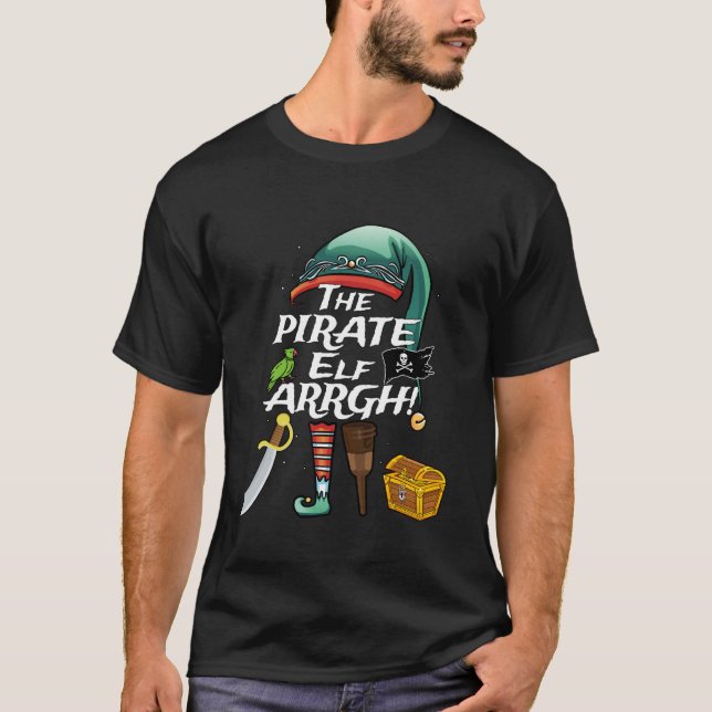 Camiseta El elfo pirata ARRGH Navidades familiares a juego  (Anverso)