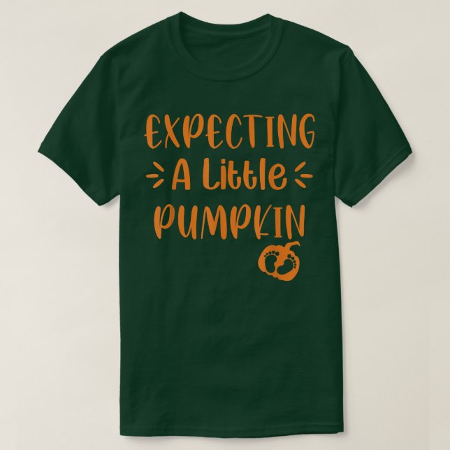 Camiseta El Embarazo De Calabaza Pequeña Cae En El Otoño Y (Diseño del anverso)
