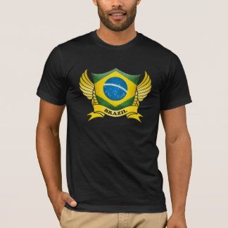 Camiseta El emblema de la bandera de Brasil