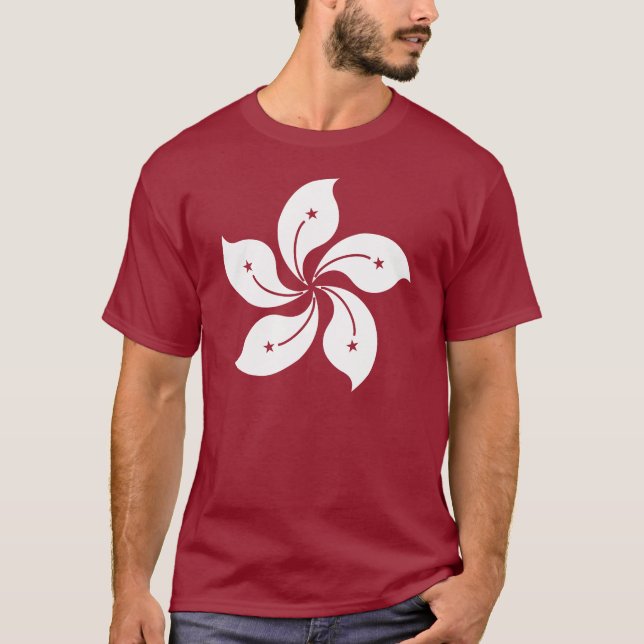 Camiseta El emblema de la bandera de Hong Kong (Anverso)