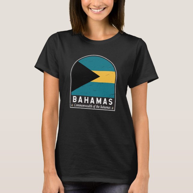 Camiseta El emblema de la bandera de las Bahamas es un mal  (Anverso)