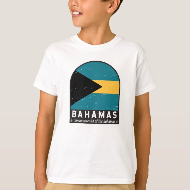 Camiseta El emblema de la bandera de las Bahamas es un mal  (Anverso)