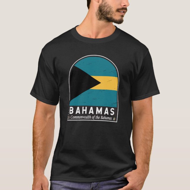 Camiseta El emblema de la bandera de las Bahamas es un mal  (Anverso)
