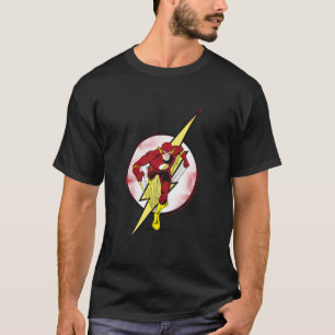 Camiseta El emblema de rayo rojo negrita Icono de The Flash