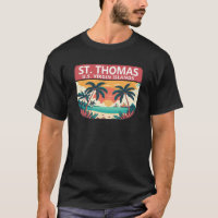 El emblema retro de las Islas Vírgenes de St Thoma