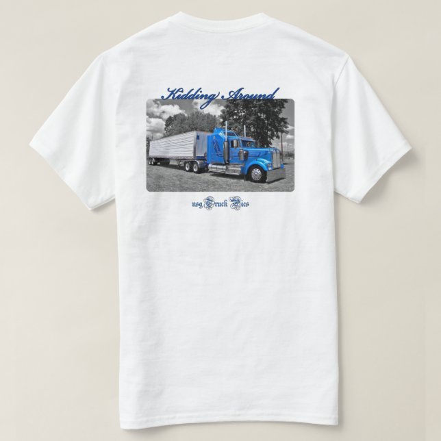 Camiseta El embromar alrededor (frente en blanco) (Reverso del diseño)