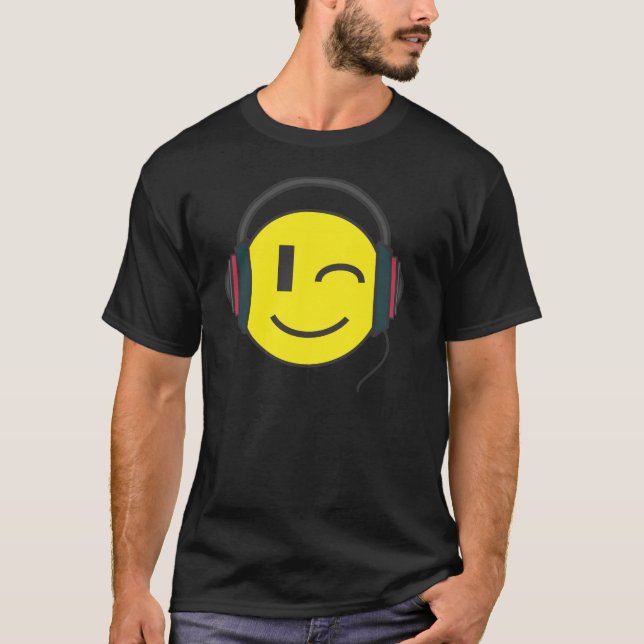 Camiseta El emoticon de DJ (Anverso)