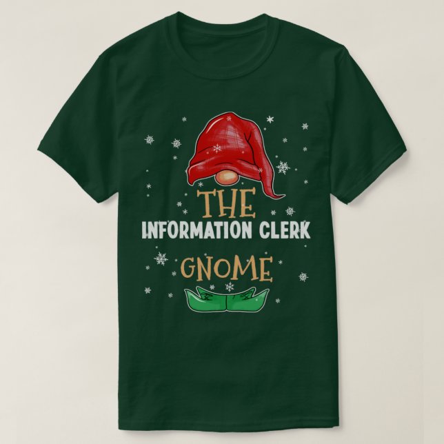 Camiseta El empleado de información Gnome Family Matching C (Diseño del anverso)