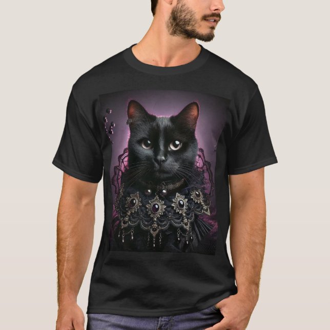 Camiseta "El encantamiento felino: Tutores de misterios y (Anverso)