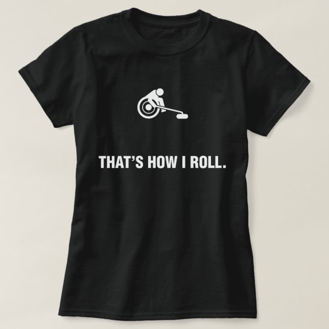 Camiseta El encresparse de la silla de ruedas (Diseño del anverso)