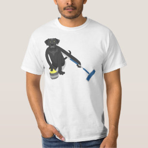 Camiseta El encresparse negro del labrador retriever