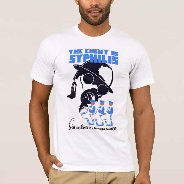 Camiseta El enemigo es sífilis (Anverso)