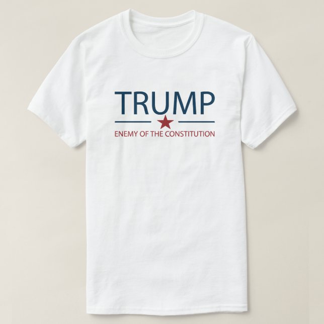 Camiseta El Enemigo Trump De La Constitución | Anti Trump L (Diseño del anverso)