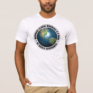 Camiseta El engaño del calentamiento global causado por el 