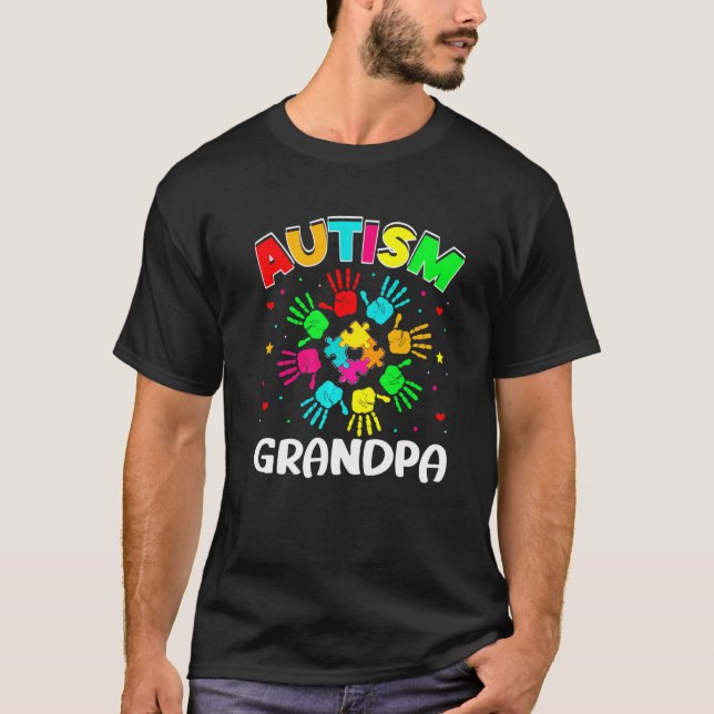 Camiseta El enigma del abuelo autista apoya el autismo fami (Anverso)