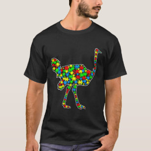 Camiseta El enigma divertida de avestruz anima conciencia d