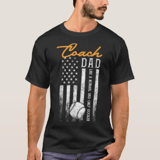 Camiseta El entrenador de béisbol de la bandera de Estados