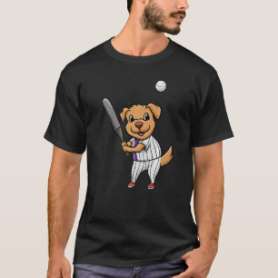 Camiseta El entrenador de béisbol Mejor Perro Papá Nunca Pu