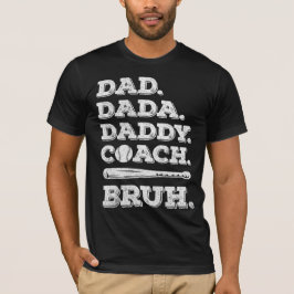 Camiseta El entrenador de béisbol vintage Dad Day Funny