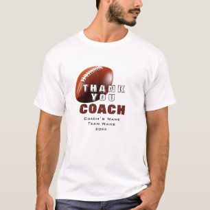 Camiseta El entrenador de fútbol americano Keepsake Gracias