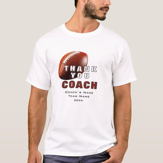 Camiseta El entrenador de fútbol americano Keepsake Gracias (Anverso)
