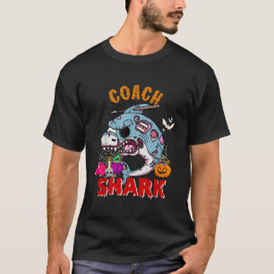 Camiseta El entrenador Shark Halloween El horror del tiburó