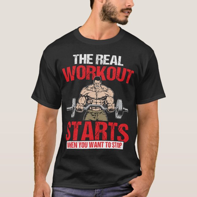 Camiseta el entrenamiento real comienza cuando se desea det (Anverso)