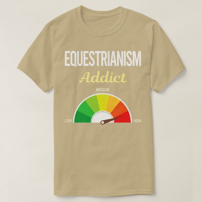 Camiseta El equestrianismo de adictos divertidos (Diseño del anverso)