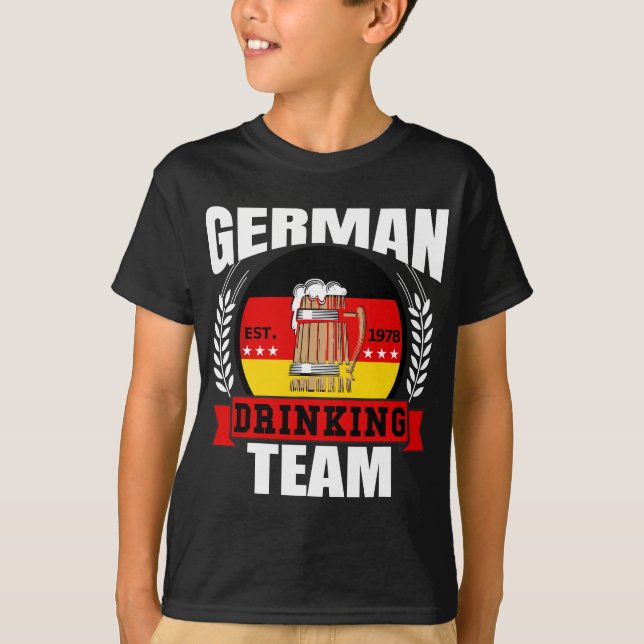 Camiseta El equipo alemán de bebidas Bandera Alemania Funny (Anverso)