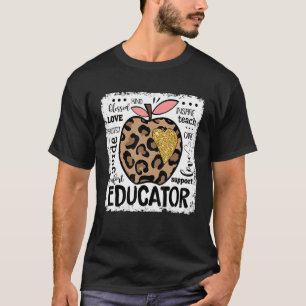 Camiseta El equipo de amor de Apple Leopard, profesor de pe