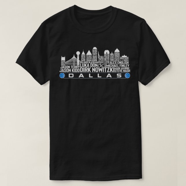 Camiseta El equipo de baloncesto de Dallas All Time Legends (Diseño del anverso)