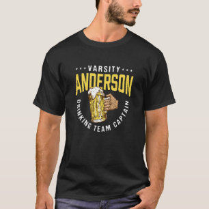 Camiseta El equipo de bebidas de Anderson Captain Beer Humo