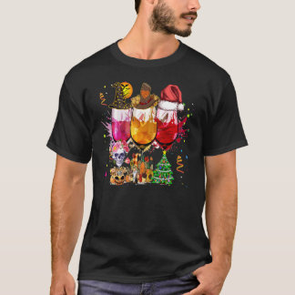 Camiseta El equipo de bebidas de Hallothanksmas cae tema de