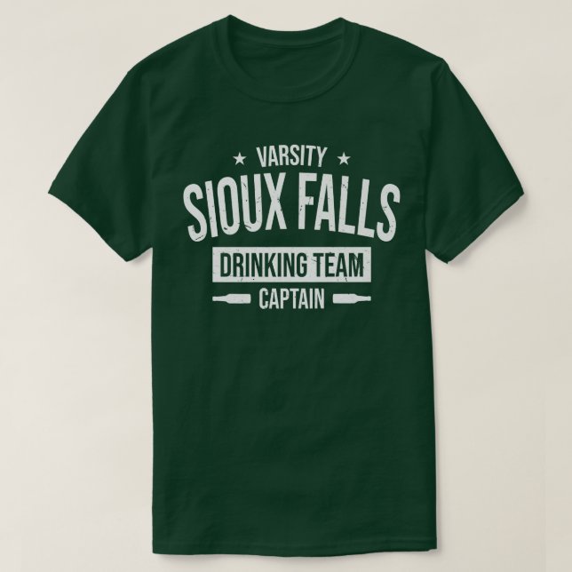Camiseta El equipo de bebidas de Siou Falls Capitán de cerv (Diseño del anverso)