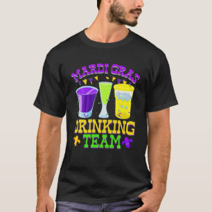 Camiseta El equipo de bebidas del Fiesta Mardi Gras Carnava