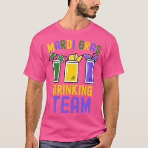 Camiseta El equipo de bebidas del Fiesta Mardi Gras Carnava