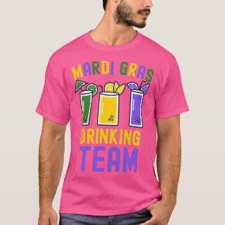 Camiseta El equipo de bebidas del Fiesta Mardi Gras Carnava