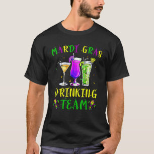 Camiseta El equipo de bebidas del Fiesta Mardi Gras Carnava
