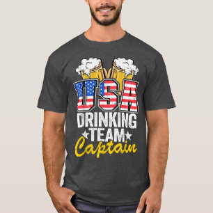 Camiseta El Equipo De Bebidas Estadounidense Capitán Bander