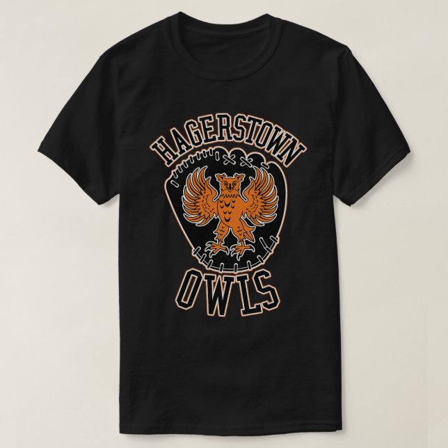 Camiseta El equipo de béisbol de Hagerstown Owls (Diseño del anverso)