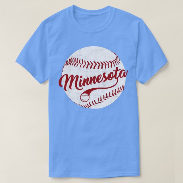 Camiseta El equipo de béisbol Minnesota Ama al equipo nacio (Diseño del anverso)