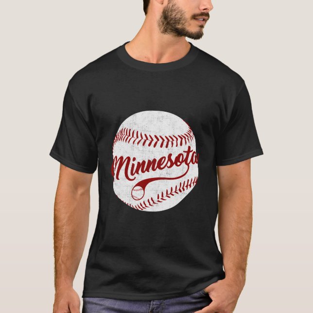 Camiseta El equipo de béisbol Minnesota Ama al equipo nacio (Anverso)