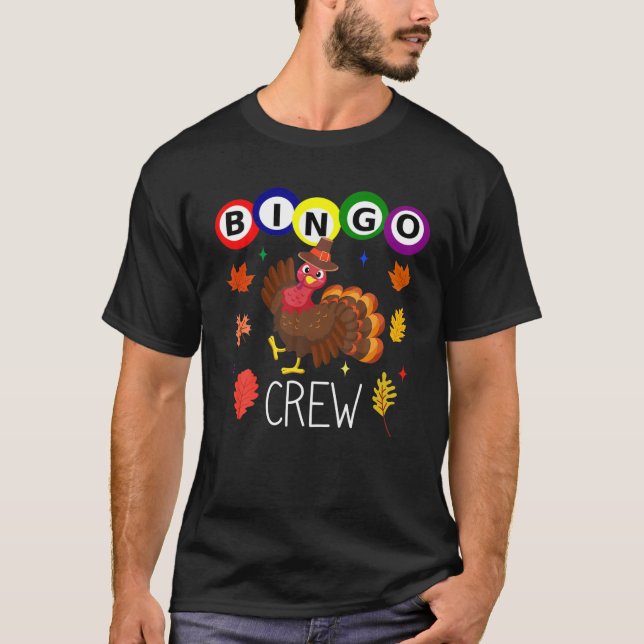 Camiseta El equipo de Bingo de Acción de Gracias clasificó  (Anverso)
