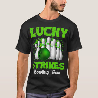 Camiseta El equipo de boliche de Lucky Strikes Feliz Día de