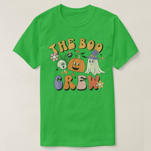 Camiseta El equipo de Boo, el Escuadrón Groovy de Halloween (Diseño del anverso)