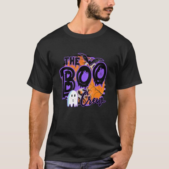 Camiseta El equipo de Boo Halloween disfraz fantasma Bat Sp (Anverso)