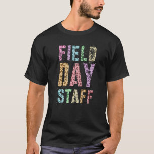Camiseta El equipo de campo Leopard Print Teacher, yo soy e